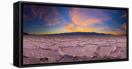 Usa, California, Death Valley National Park, Badwater Basin, Lowest Point in North America-Alan Copson-Framed Stretched Canvas