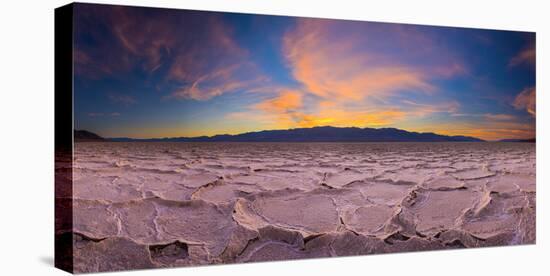 Usa, California, Death Valley National Park, Badwater Basin, Lowest Point in North America-Alan Copson-Stretched Canvas