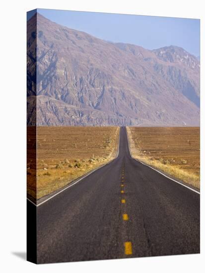USA, California, Death Valley National Park, Badwater Road Landscape-Walter Bibikow-Stretched Canvas