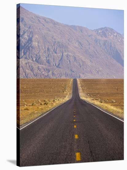 USA, California, Death Valley National Park, Badwater Road Landscape-Walter Bibikow-Stretched Canvas