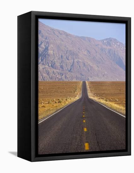 USA, California, Death Valley National Park, Badwater Road Landscape-Walter Bibikow-Framed Stretched Canvas