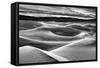 USA, California, Death Valley National Park, Dawn over Mesquite Flat Dunes in Black and White-Ann Collins-Framed Stretched Canvas