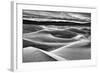 USA, California, Death Valley National Park, Dawn over Mesquite Flat Dunes in Black and White-Ann Collins-Framed Photographic Print