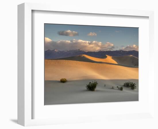 USA, California. Death Valley National Park, Mesquite Flats Sand Dunes, blowing sand.-Jamie & Judy Wild-Framed Photographic Print