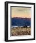 USA, California, Death Valley National Park. Moonset at Sunrise from Zabriskie Point-Ann Collins-Framed Photographic Print