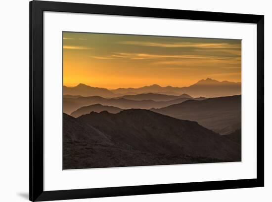 USA, California, Death Valley National Park, mountain ridges-George Theodore-Framed Premium Photographic Print