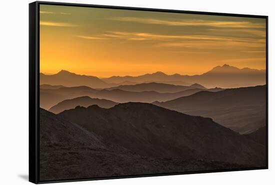 USA, California, Death Valley National Park, mountain ridges-George Theodore-Framed Stretched Canvas
