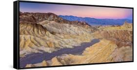 Usa, California, Death Valley National Park, Zabriskie Point-Alan Copson-Framed Stretched Canvas