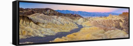 Usa, California, Death Valley National Park, Zabriskie Point-Alan Copson-Framed Stretched Canvas