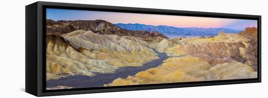 Usa, California, Death Valley National Park, Zabriskie Point-Alan Copson-Framed Stretched Canvas