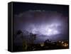 USA, California, del Mar Lightning Storm-John Ford-Framed Stretched Canvas