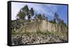 USA, California, Devil's Postpile National Monument. Basalt column formations.-Jaynes Gallery-Framed Stretched Canvas