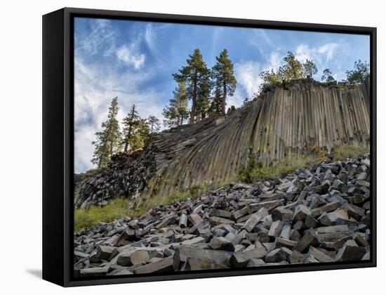 USA, California, Eastern Sierra, Devils Postpile National Monument in Autumn-Ann Collins-Framed Stretched Canvas