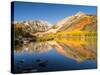 USA, California, Eastern Sierra, Fall Color Reflected in North Lake-Ann Collins-Stretched Canvas