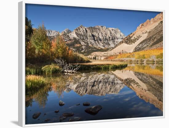 USA, California, Eastern Sierra. Fall Color Reflected in North Lake-Ann Collins-Framed Photographic Print