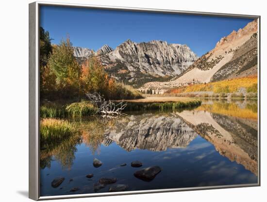 USA, California, Eastern Sierra. Fall Color Reflected in North Lake-Ann Collins-Framed Photographic Print