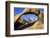 USA, California, Eastern Sierra. Lone Pine Peak Through the Mobius Arch in the Alabama Hills-Ann Collins-Framed Photographic Print