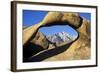 USA, California, Eastern Sierra. Lone Pine Peak Through the Mobius Arch in the Alabama Hills-Ann Collins-Framed Photographic Print