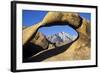 USA, California, Eastern Sierra. Lone Pine Peak Through the Mobius Arch in the Alabama Hills-Ann Collins-Framed Photographic Print