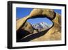 USA, California, Eastern Sierra. Lone Pine Peak Through the Mobius Arch in the Alabama Hills-Ann Collins-Framed Photographic Print