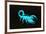 USA, California. Emperor scorpion under black light.-Jaynes Gallery-Framed Premium Photographic Print