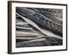 USA, California, Encinitas, Black-And-White Abstract of Water Flowing on Beach-Ann Collins-Framed Photographic Print