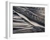 USA, California, Encinitas, Black-And-White Abstract of Water Flowing on Beach-Ann Collins-Framed Photographic Print