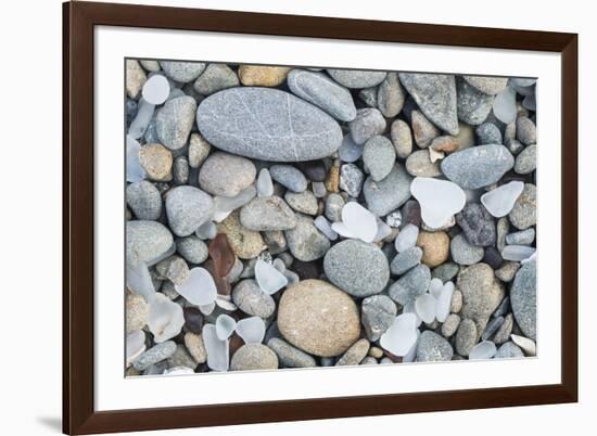 USA, California, Ft. Bragg, Close-up of Glass Beach Pebbles-Rob Tilley-Framed Premium Photographic Print