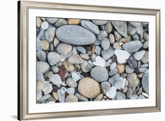 USA, California, Ft. Bragg, Close-up of Glass Beach Pebbles-Rob Tilley-Framed Premium Photographic Print
