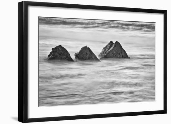 USA, California, Garrapata Beach, Floating Rocks-John Ford-Framed Photographic Print