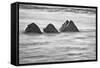 USA, California, Garrapata Beach, Floating Rocks-John Ford-Framed Stretched Canvas