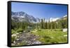 USA, California. Glacial lake in the Little Lakes Valley, Bishop and Mammoth Lakes.-Christopher Reed-Framed Stretched Canvas