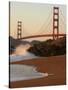 USA, California. Golden Gate bridge view from Baker's beach.-Anna Miller-Stretched Canvas