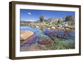 USA, California, Inyo National Forest. Clear stream near Garnet Lake.-Don Paulson-Framed Photographic Print