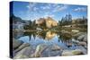 USA, California, Inyo National Forest. Rocky shore of Garnet Lake.-Don Paulson-Stretched Canvas