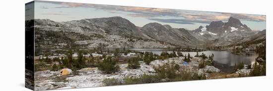 USA, California, Inyo NF. Campers' tents beside Garnet Lake.-Don Paulson-Stretched Canvas