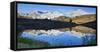 USA, California, Inyo NF. Mountains reflecting in Humming Bird Lake.-Don Paulson-Framed Stretched Canvas