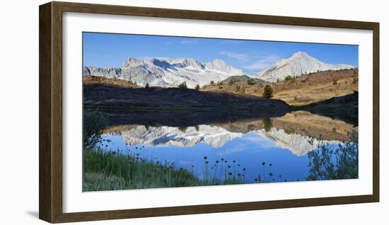 USA, California, Inyo NF. Mountains reflecting in Humming Bird Lake.-Don Paulson-Framed Photographic Print