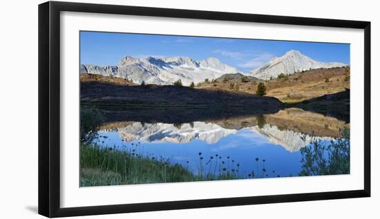 USA, California, Inyo NF. Mountains reflecting in Humming Bird Lake.-Don Paulson-Framed Photographic Print