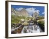 USA, California, Inyo NF. Waterfalls below Mt Ritter and Banner Peak.-Don Paulson-Framed Photographic Print