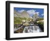 USA, California, Inyo NF. Waterfalls below Mt Ritter and Banner Peak.-Don Paulson-Framed Photographic Print