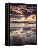 USA, California, La Jolla, Cloud reflections at La Jolla Shores-Ann Collins-Framed Stretched Canvas