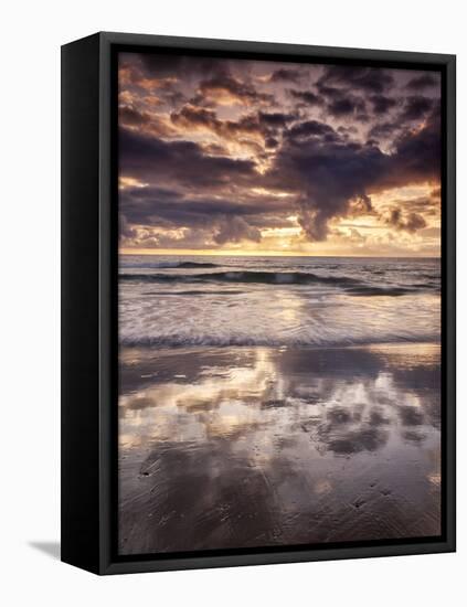 USA, California, La Jolla, Cloud reflections at La Jolla Shores-Ann Collins-Framed Stretched Canvas