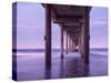 USA, California, La Jolla, Dawn under Scripps Pier at La Jolla Shores-Ann Collins-Stretched Canvas