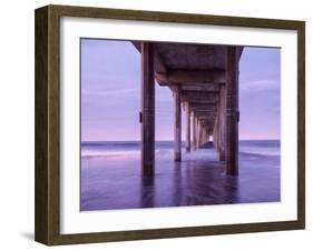 USA, California, La Jolla, Dawn under Scripps Pier at La Jolla Shores-Ann Collins-Framed Photographic Print