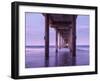 USA, California, La Jolla, Dawn under Scripps Pier at La Jolla Shores-Ann Collins-Framed Photographic Print