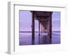 USA, California, La Jolla, Dawn under Scripps Pier at La Jolla Shores-Ann Collins-Framed Photographic Print