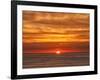 USA, California, La Jolla, Fiery sun drops into the Pacific Ocean-Ann Collins-Framed Photographic Print