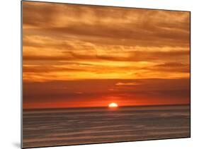 USA, California, La Jolla, Fiery sun drops into the Pacific Ocean-Ann Collins-Mounted Photographic Print