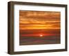 USA, California, La Jolla, Fiery sun drops into the Pacific Ocean-Ann Collins-Framed Photographic Print